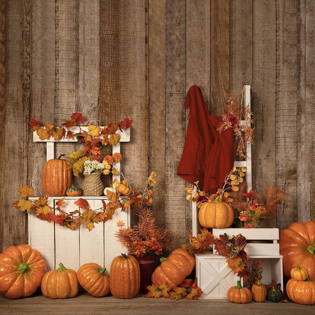 Kate Autumn/Thanksgiving Pumpkins Stand Backdrop Designed by Jia Chan Photography