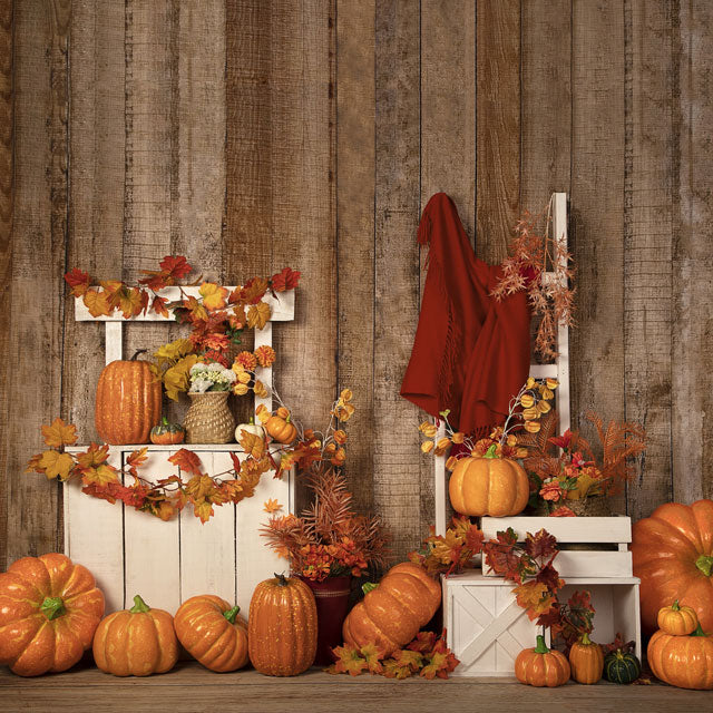 Kate Autumn/Thanksgiving Pumpkins Stand Backdrop Designed by Jia Chan Photography -UK