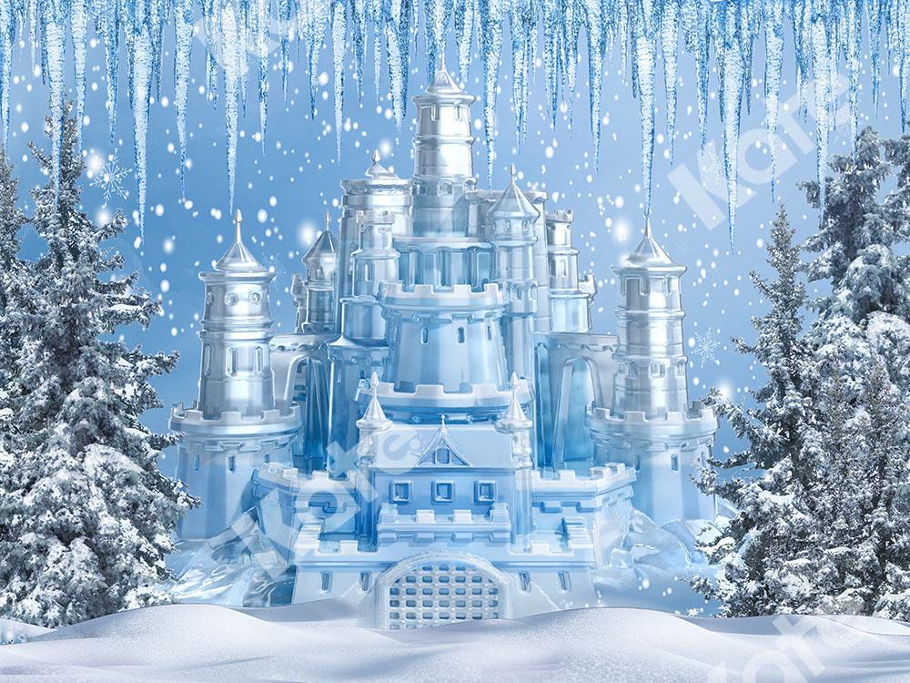 Kate Winter Backdrop Fairytale Frozen Castle Designed by Chain Photography -UK