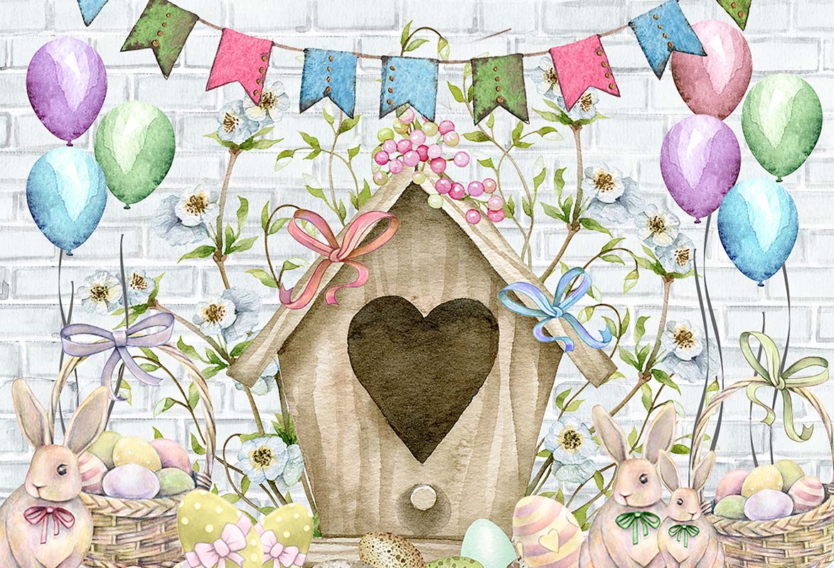 Kate Easter Bunny Egg Backdrop Designed by GQ