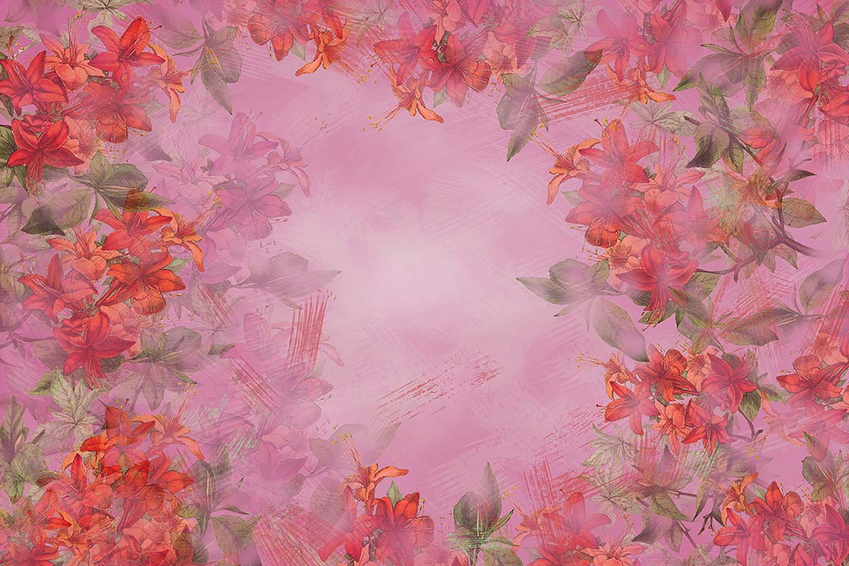 Kate Fine Art Floral Red Backdrop Designed by GQ -UK