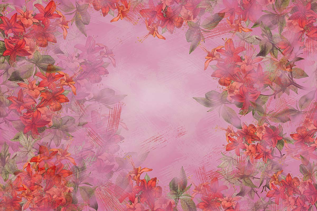 Kate Fine Art Floral Red Backdrop Designed by GQ -UK