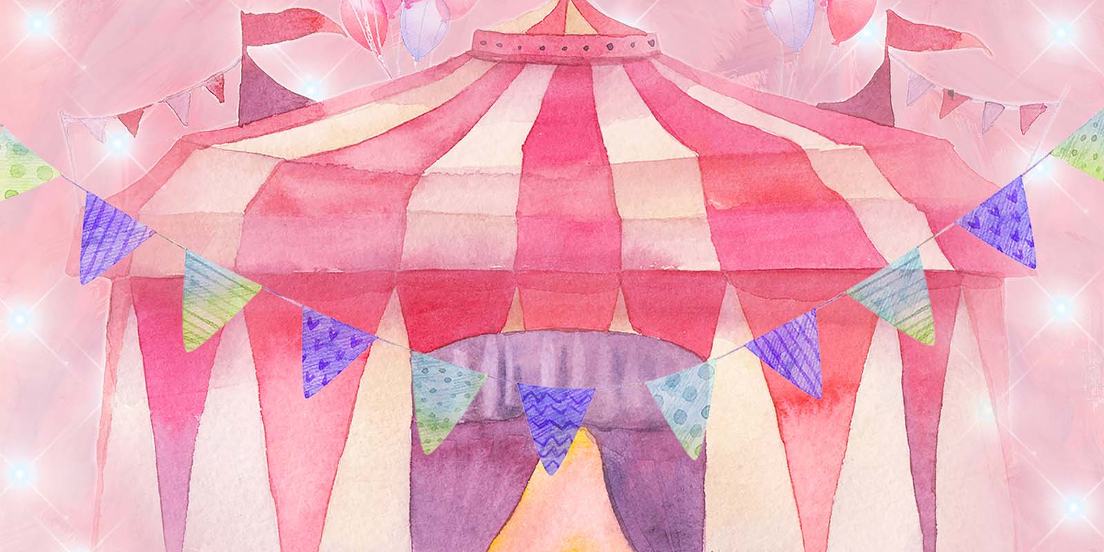 Kate Cake Smash Pink Circus Backdrop Designed by GQ -UK