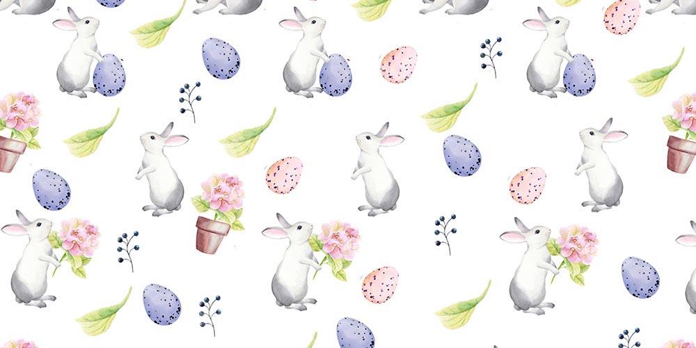 Kate Easter Bunny Pink Purple Eggs Backdrop Designed by Chain Photography -UK