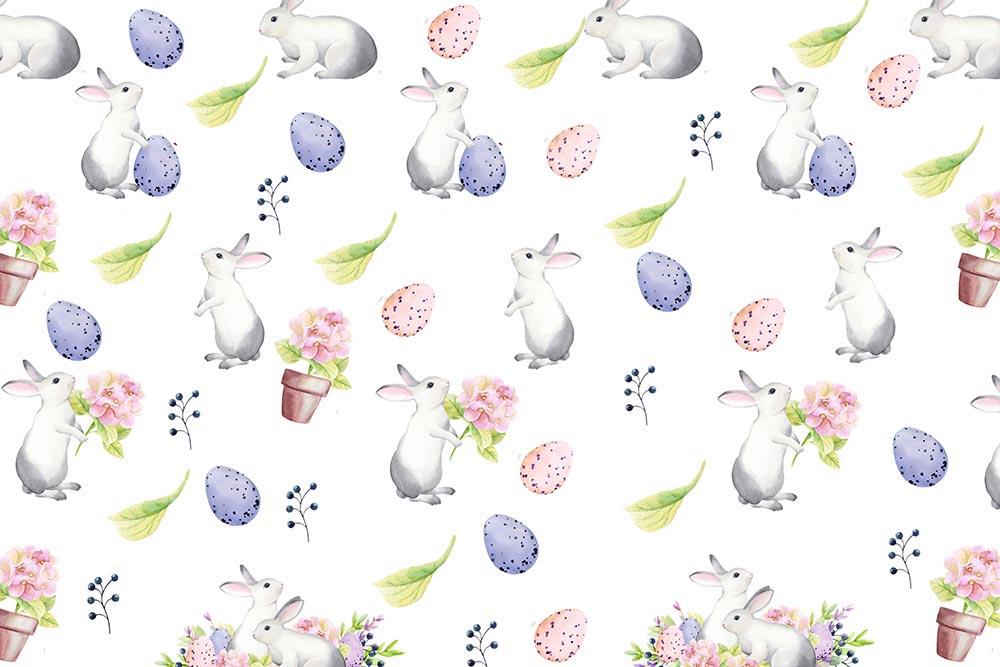 Kate Easter Bunny Pink Purple Eggs Backdrop Designed by Chain Photography -UK