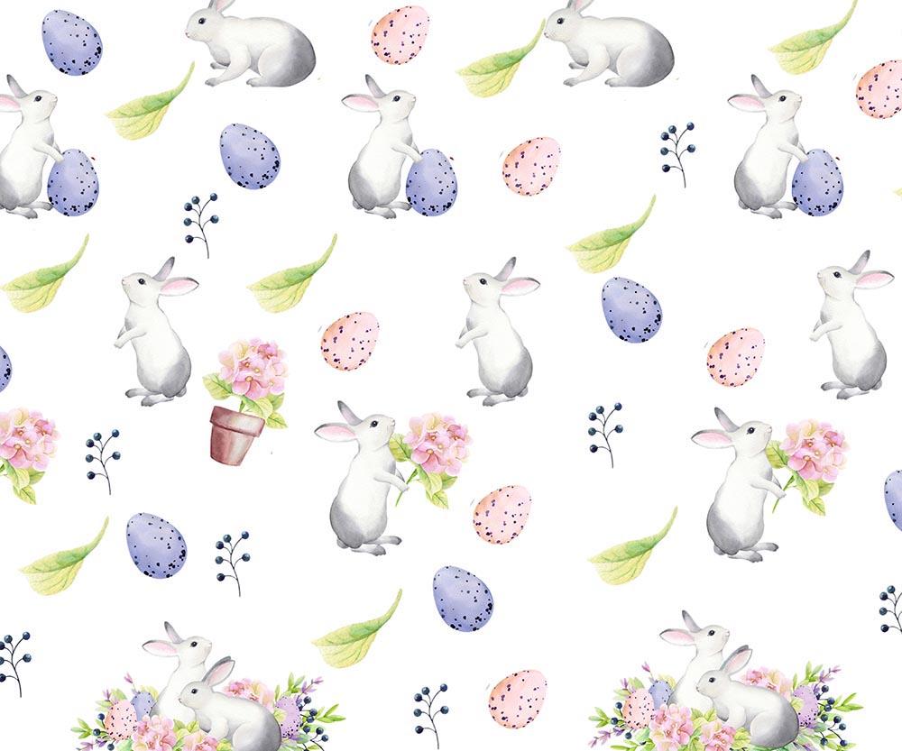 Kate Easter Bunny Pink Purple Eggs Backdrop Designed by Chain Photography