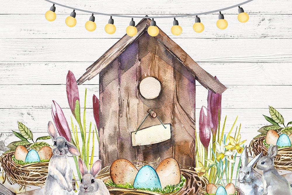 Kate Easter Egg Bunny Backdrop Designed by GQ -UK