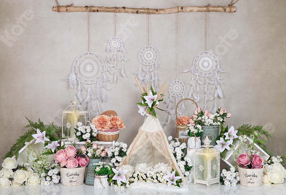 Kate Spring Flower Backdrop Tent Bohemian Pendant Designed by Emetselch -UK