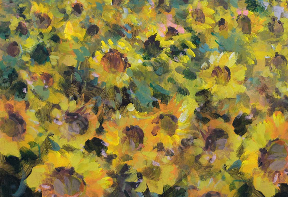 Kate Fine Art Florals Sunflower Field Backdrop Designed by GQ