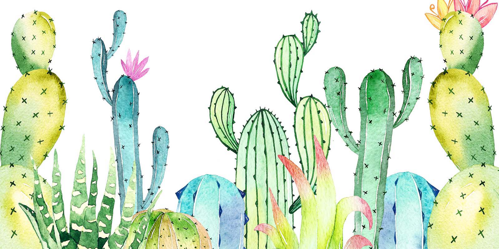 Kate Summer Cactus Cake Smash Fine Art Backdrop Designed by Chain Photography -UK