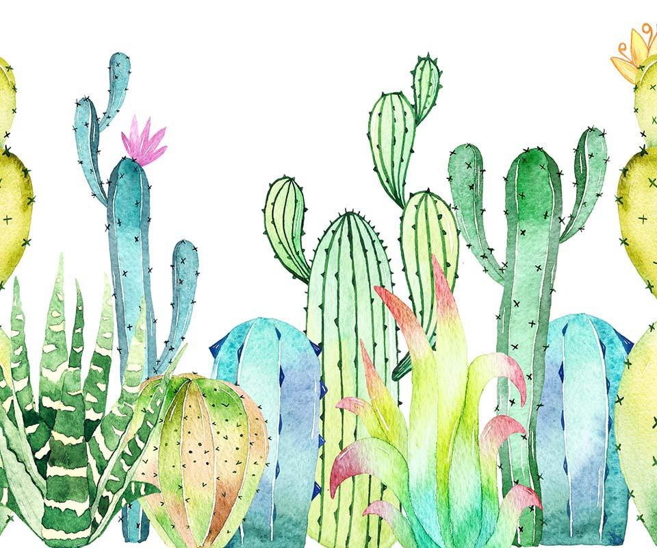 Kate Summer Cactus Cake Smash Fine Art Backdrop Designed by Chain Photography -UK