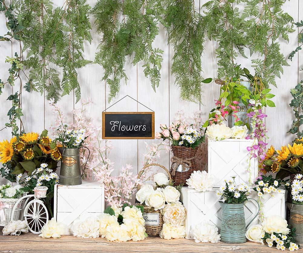Kate Spring/mother's Day Flowers Shop Vine Backdrop Designed by Emetselch