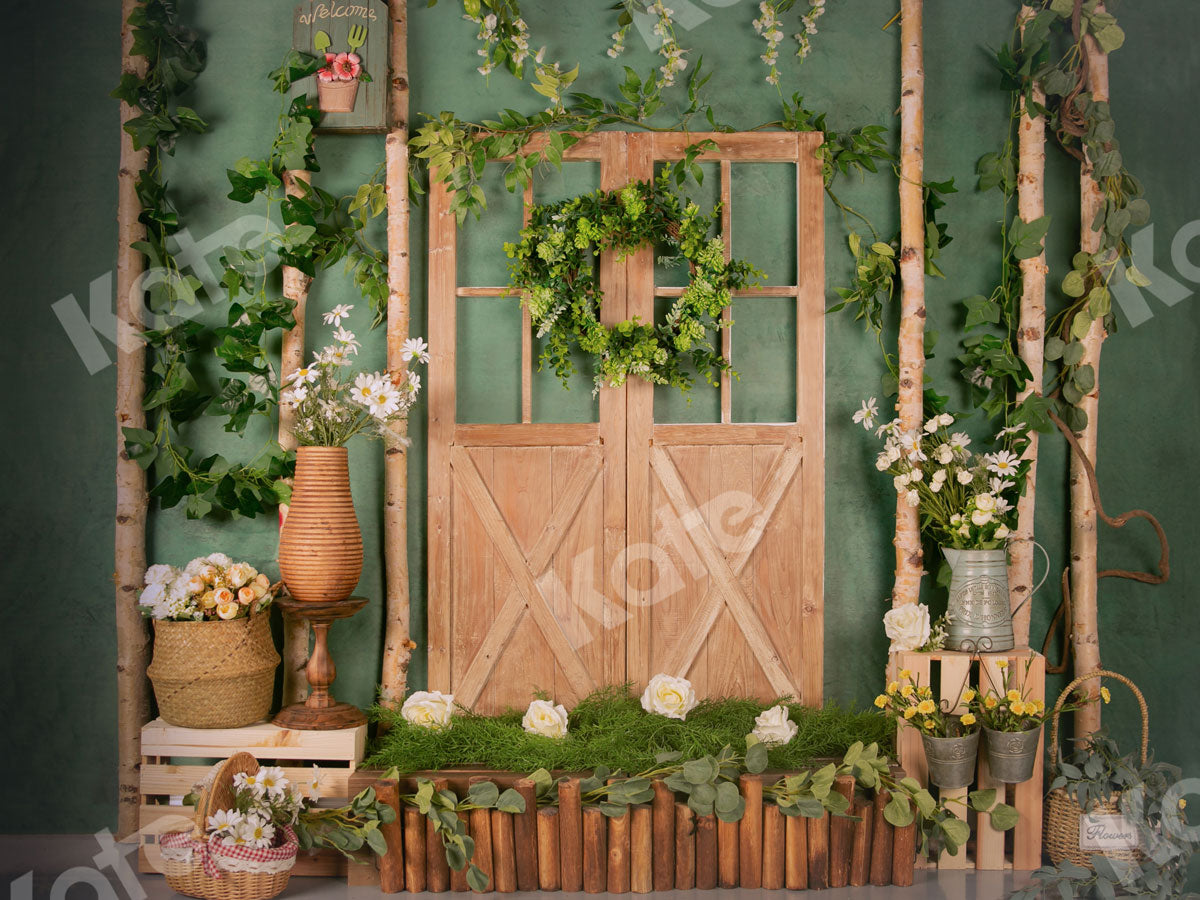Kate Green&Flowers Door Summer Backdrop Designed by Jia Chan Photography
