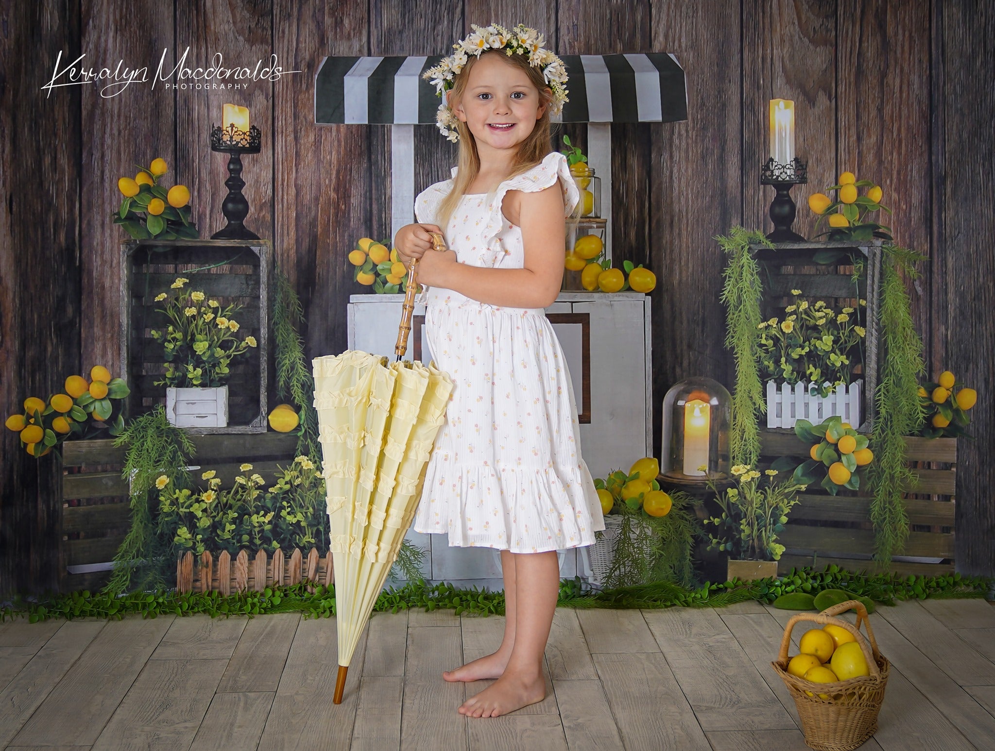 Kate Summer Lemon Stand Backdrop Designed by Jia Chan Photography