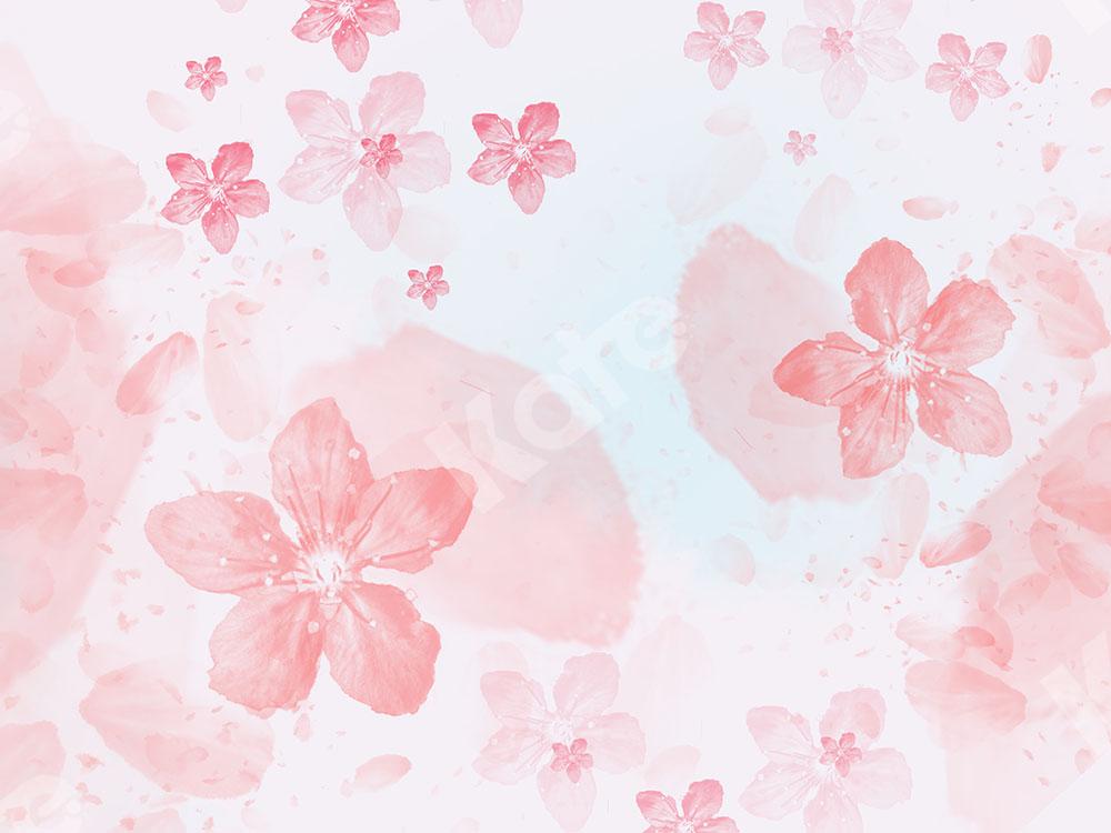 Kate Flowers Backdrop Pink Peach Blossom Designed by Chain Photography -UK