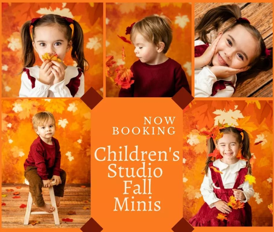 Kate Autumn Backdrop Yellow Fallen Leaves Designed by Chain Photography -UK