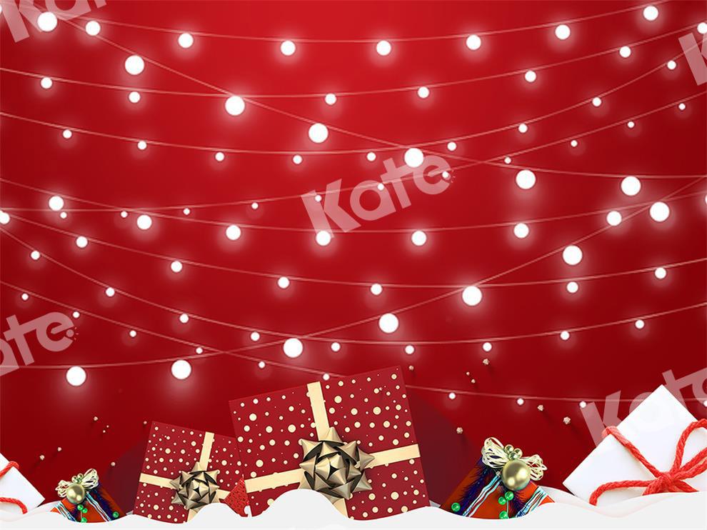 Kate Xmas Backdrop Light Red Background Designed by Chain Photography