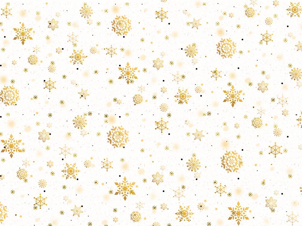Kate Xmas/Winter Backdrop Golden Snowflake Designed by Chain Photography