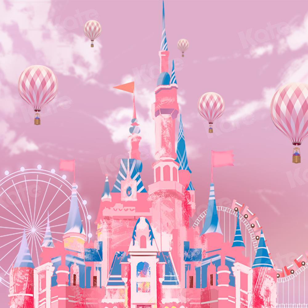 Kate Fairytale Backdrop Pink Castle Designed by Chain Photography