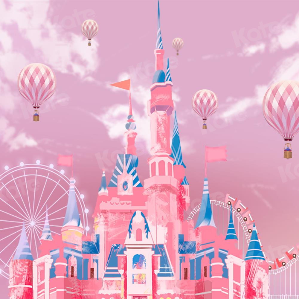 Kate Fairytale Backdrop Pink Castle Designed by Chain Photography -UK