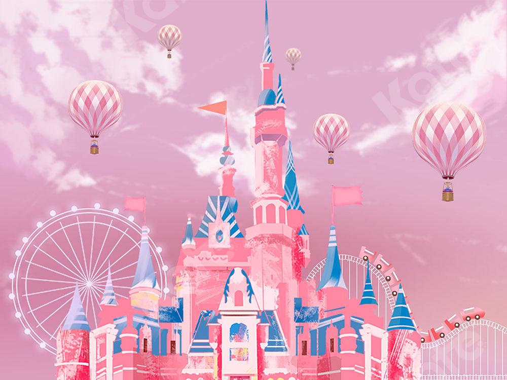 Kate Fairytale Backdrop Pink Castle Designed by Chain Photography -UK