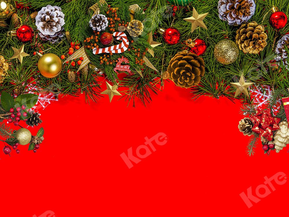 Kate Christmas Red Backdrop Designed by Chain Photography
