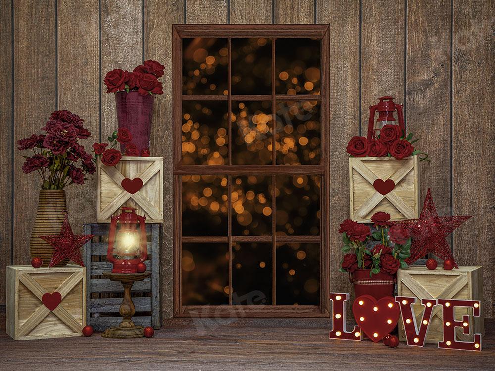 Kate Valentine's Day Love Window Backdrop Designed by Emetselch -UK