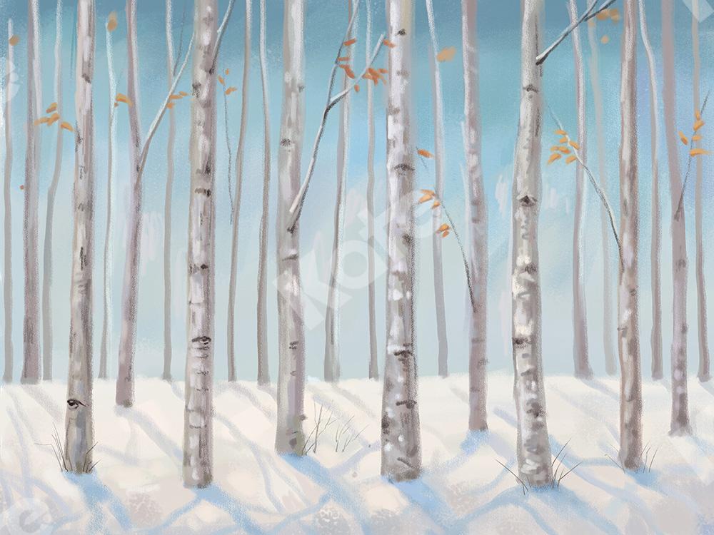 Kate Fine Art Backdrop Snow Forest Designed by GQ -UK