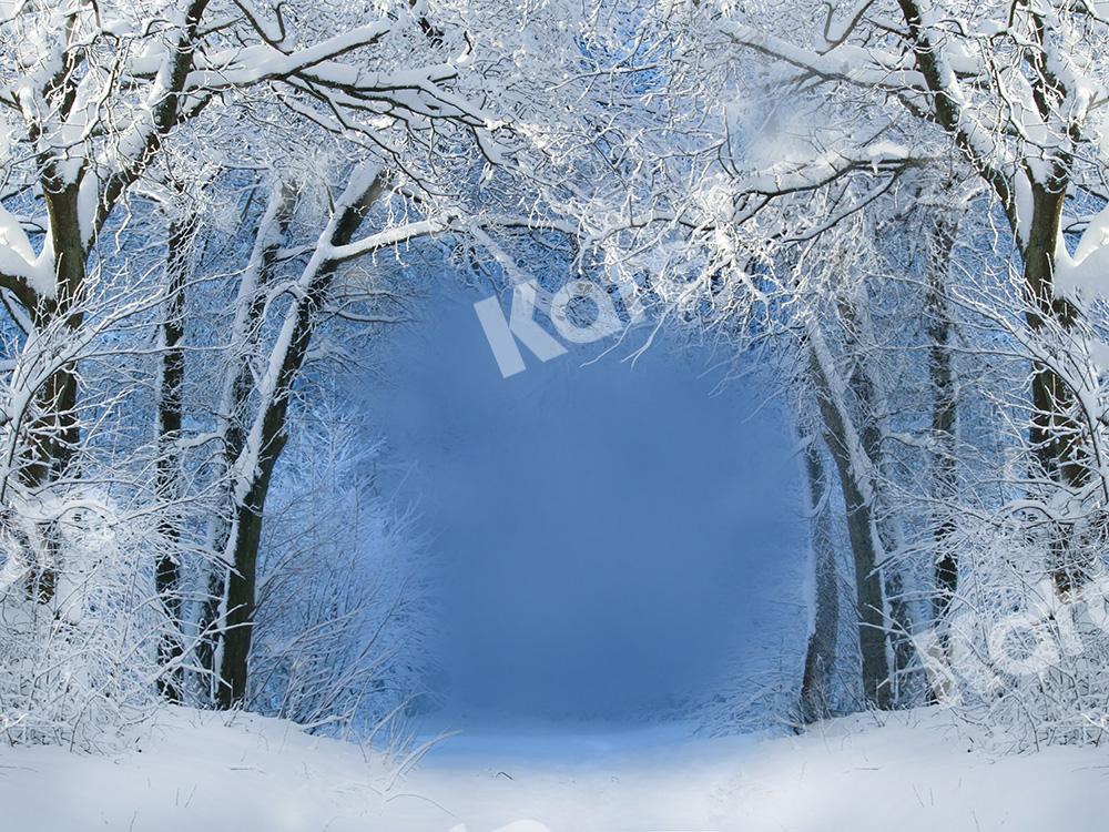 Kate Winter Backdrop Snow Forest Designed by Chain Photography -UK