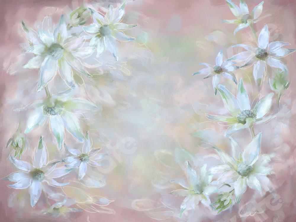 Kate Fine Art Backdrop White Flowers Designed by GQ -UK