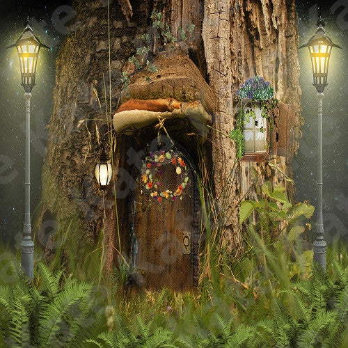 Kate Fairy Tale Wood House Backdrop Designed by Chain Photography -UK