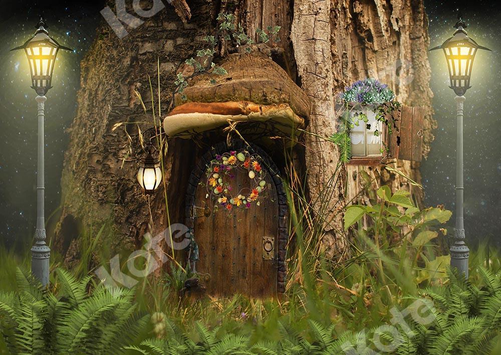 Kate Fairy Tale Wood House Backdrop Designed by Chain Photography -UK