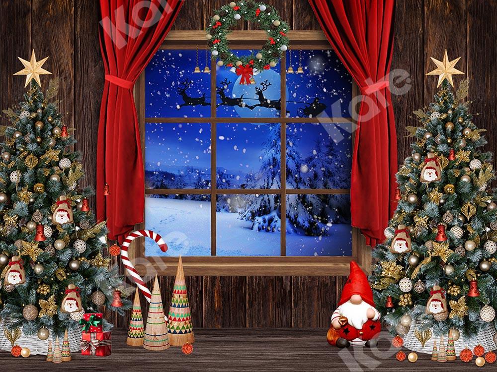 Kate Christmas Trees Window Backdrop Designed by Chain Photography