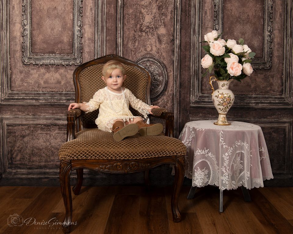 Kate Light Brown Retro Wall Backdrop Designed by Chain Photography -UK