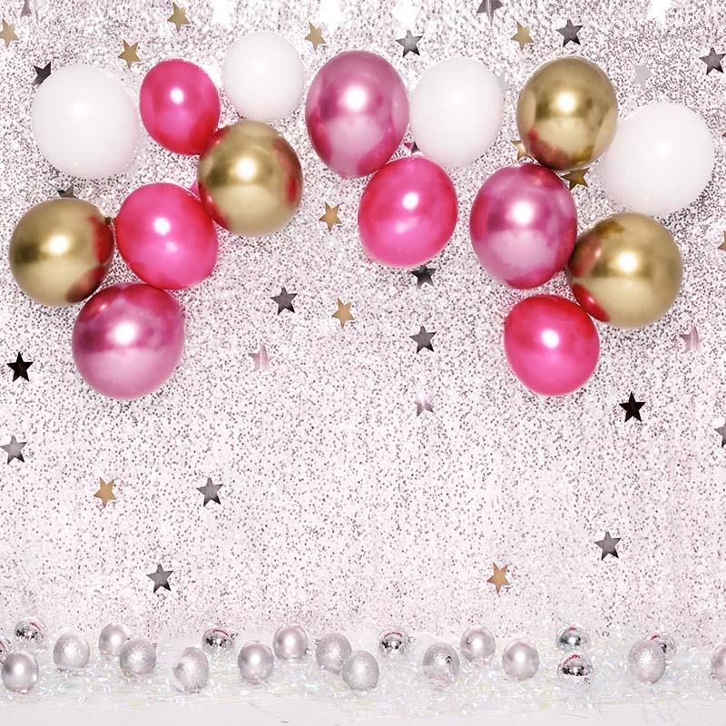 Kate Cake Smash Star Red Balloons Backdrop Designed by Emetselch -UK