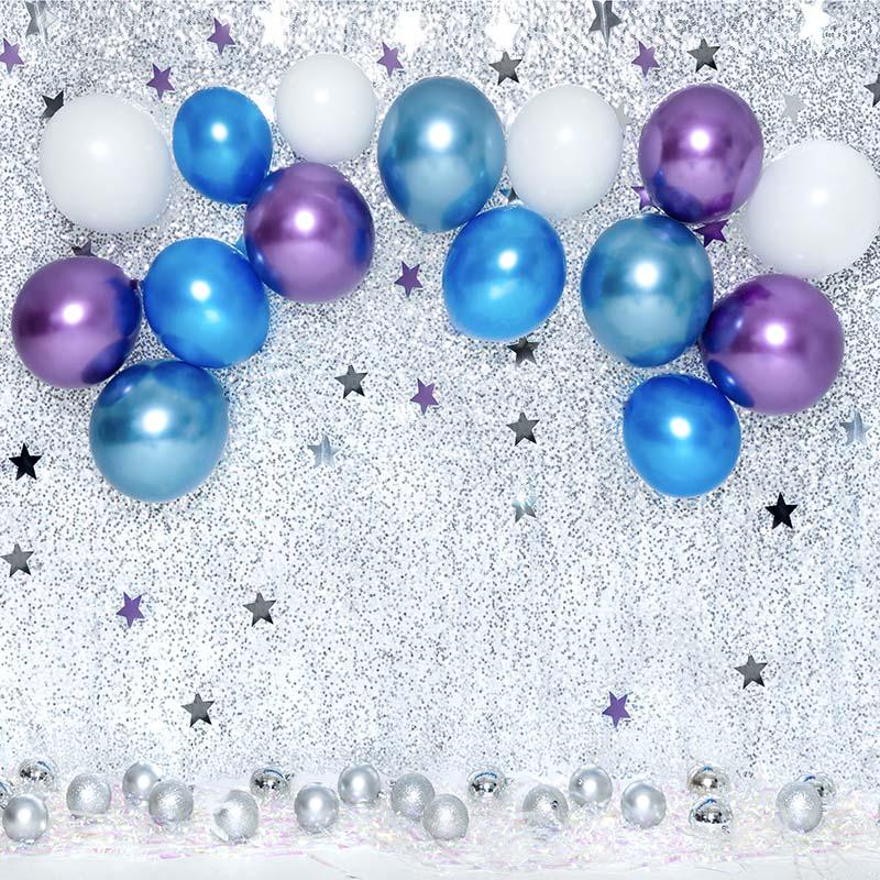 Kate Cake Smash Star Blue Balloons Backdrop Designed by Emetselch