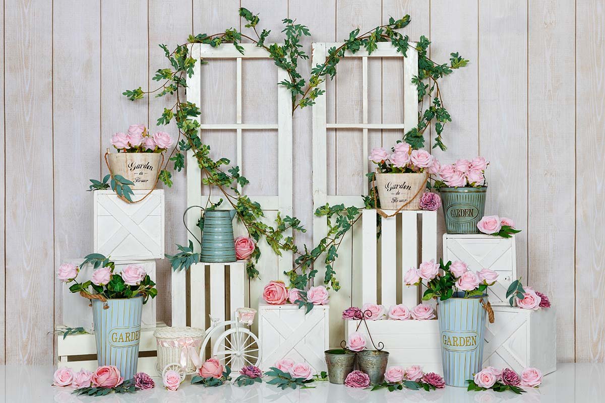 Kate Spring/valentine's Day Pink Rose Backdrop Designed by Emetselch