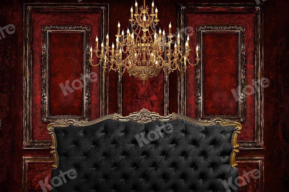 Kate Boudoir Bedboard Red Wall Backdrop Designed by Chain Photography -UK