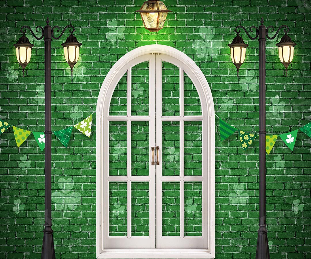 Kate St. Patrick's Day Shamrocks Window Backdrop Designed by Chain Photography -UK