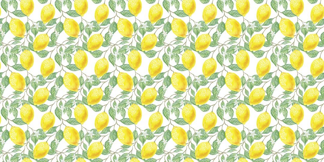 Kate Spring/Summer Yellow Fresh Lemons Backdrop Designed by Chain Photography