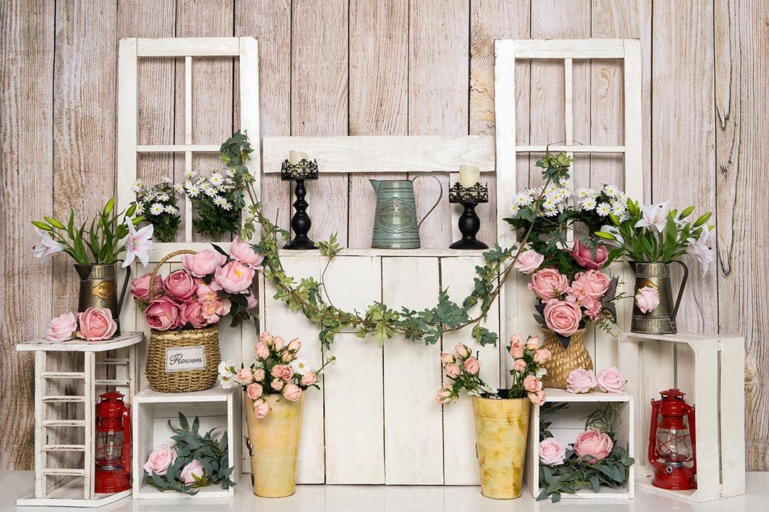 Kate Spring/mother's Day Flower Stand Cake Smash Backdrop Designed by Emetselch -UK