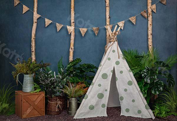 Kate Spring Camping Tent Cake Smash Backdrop Designed by Emetselch