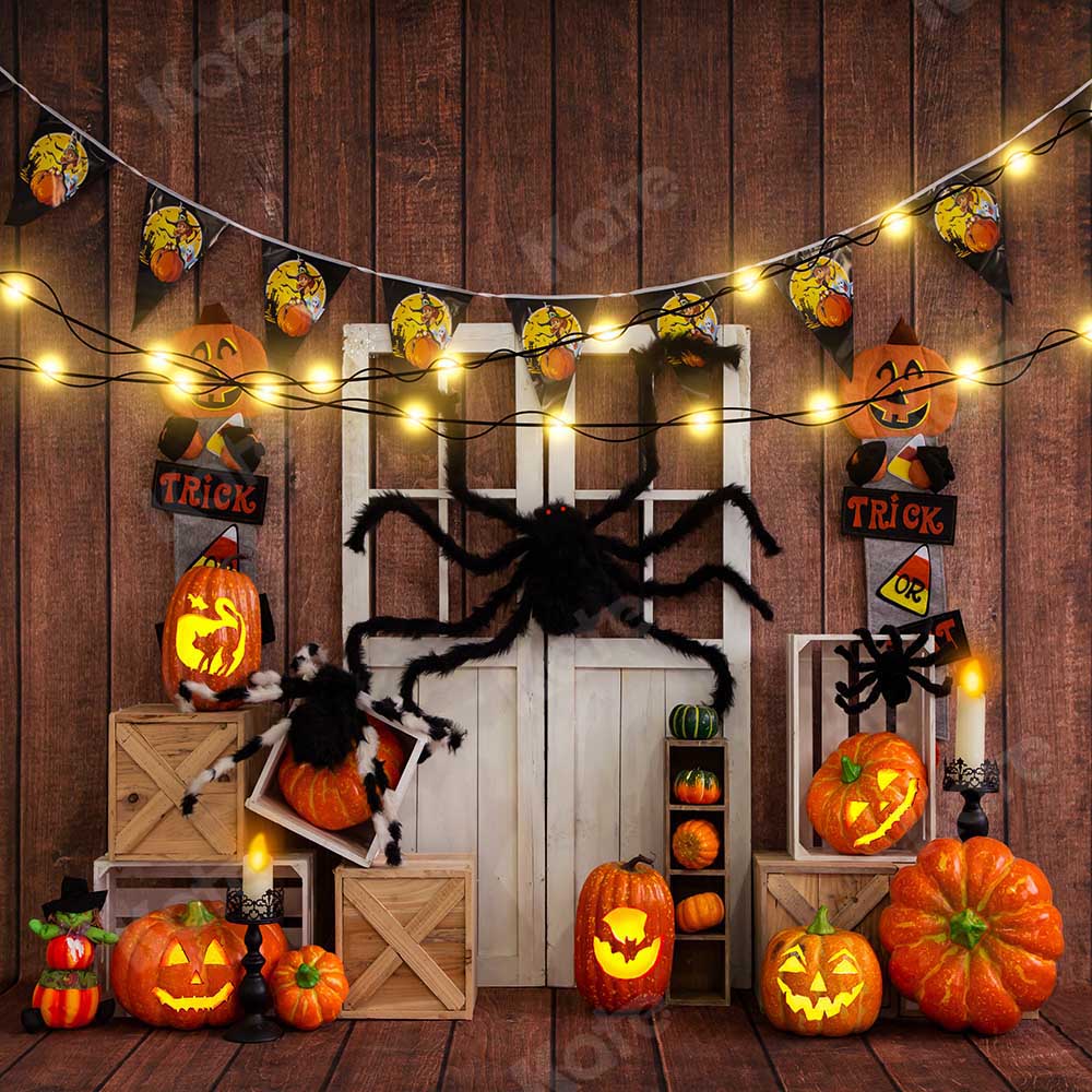 Kate Autumn Pumpkin Halloween Backdrop Designed by Emetselch