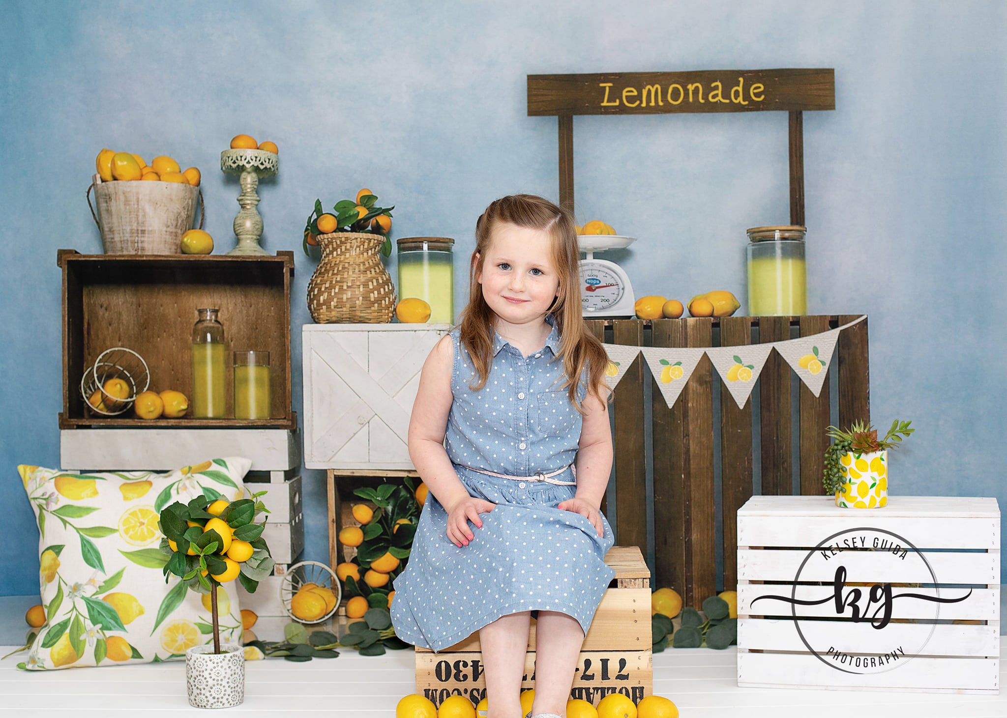 Kate Cake Smash Summer Backdrop Lemon shop Designed by Emetselch