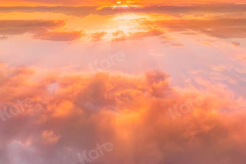 Kate Dusk Orange Sky Summer Backdrop for photography