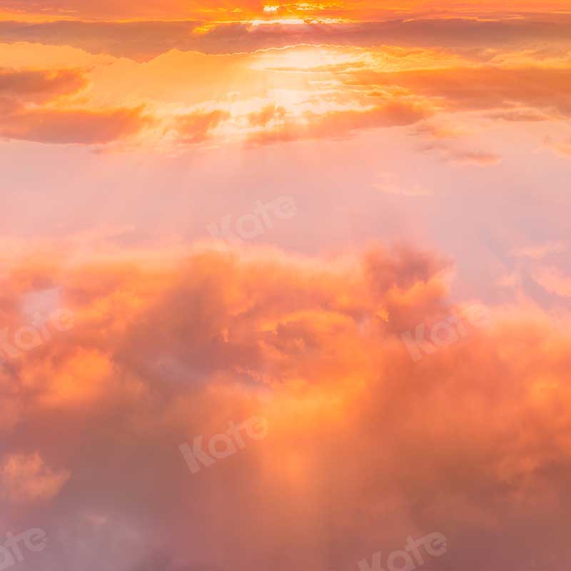 Kate Dusk Orange Sky Summer Backdrop for photography -UK