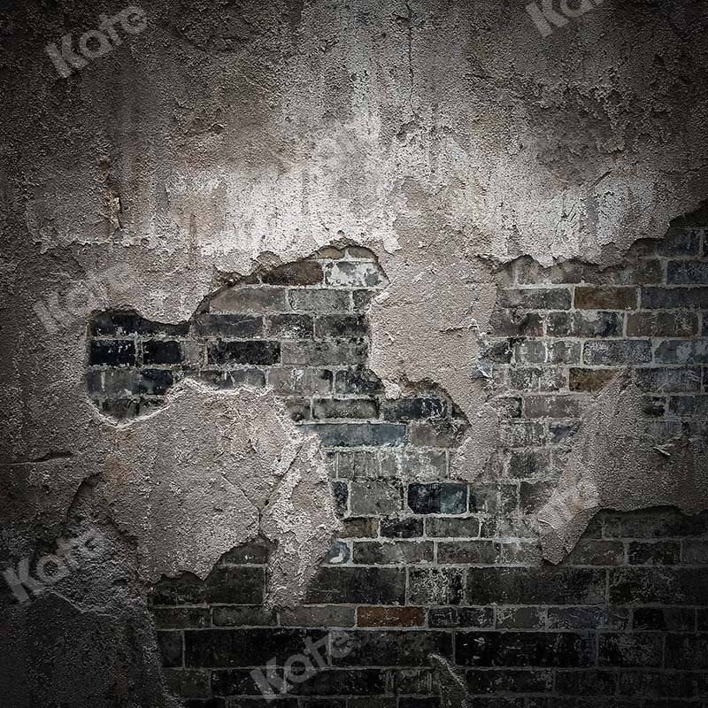 Kate Retro Dark Brick Dark Wall Backdrop for photography