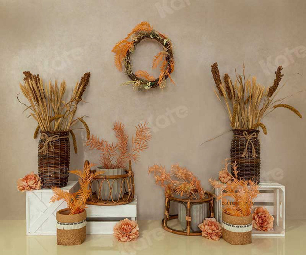 Kate Autumn Boho Thanksgiving Harvest Backdrop Designed by Emetselch -UK