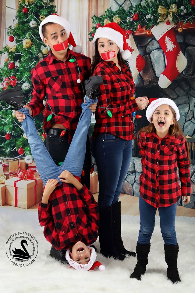 Kate Christmas Tree Backdrop Gift Stove Sock Props for Photography