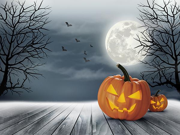 Katebackdrop£ºKate Brick Wall Pumpkin Heads Backdrop for Halloween Photography